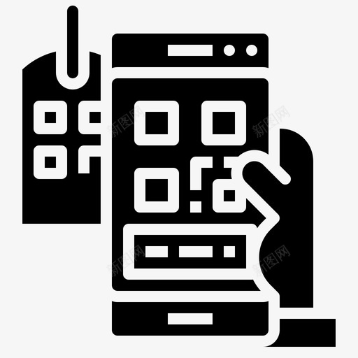 扫描二维码支付智能手机svg_新图网 https://ixintu.com 扫描 二维 支付 智能 手机 标签 购物