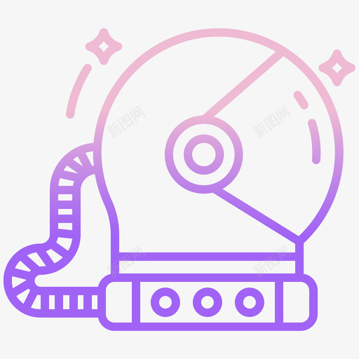 宇航员太空232轮廓渐变svg_新图网 https://ixintu.com 宇航员 太空 轮廓 渐变