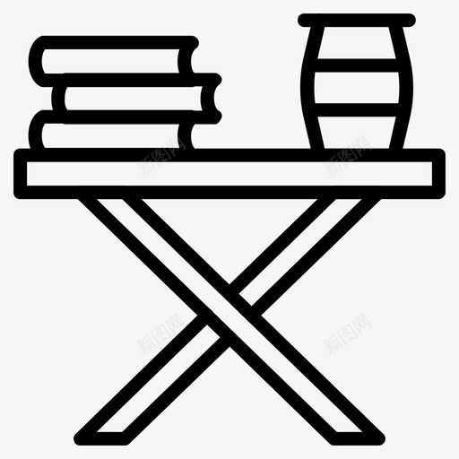 桌子书装饰品svg_新图网 https://ixintu.com 桌子 装饰品 家具