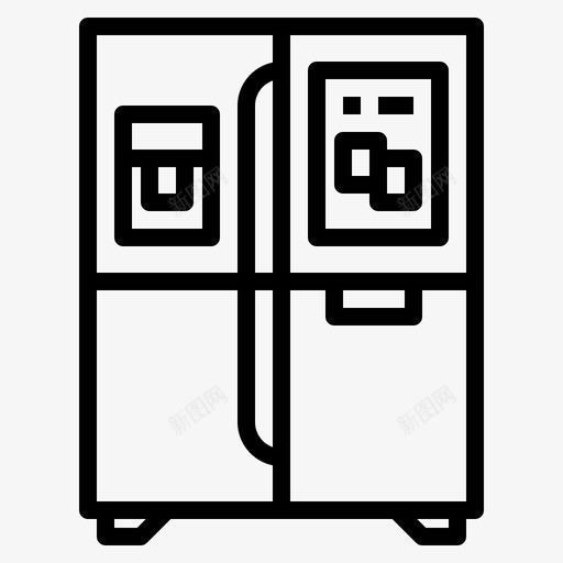 冰箱冷却器厨房svg_新图网 https://ixintu.com 冰箱 冷却器 厨房 烹饪 轮廓 图标