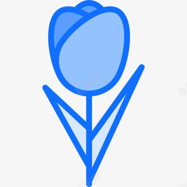 郁金香花45蓝色图标
