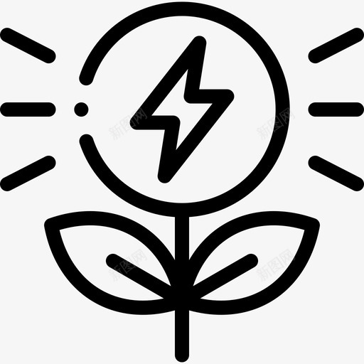 绿色能源可再生能源38线性svg_新图网 https://ixintu.com 能源 绿色 可再 再生 线性