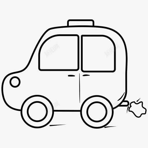 玩具车婴儿车迪基svg_新图网 https://ixintu.com 玩具车 婴儿车 迪基 手绘 儿童车 运输线 图标
