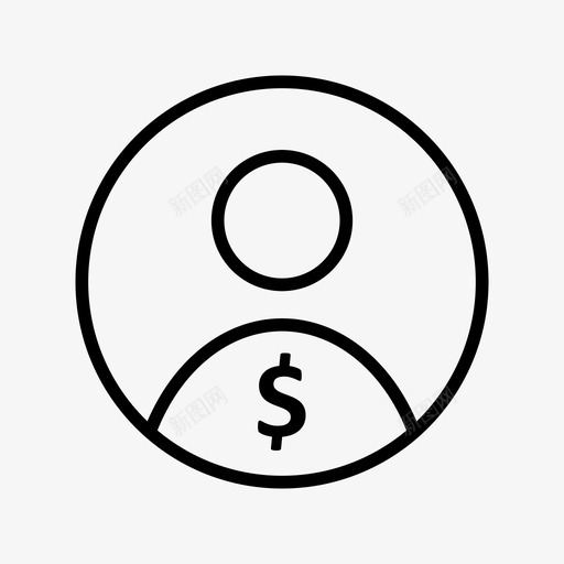 帐户圆圈用户svg_新图网 https://ixintu.com 帐户 圆圈 用户 线性 图标