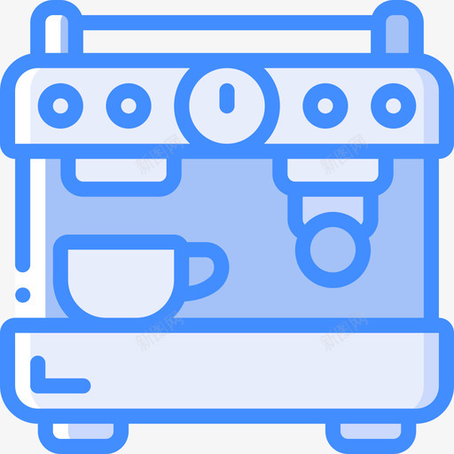 机器咖啡师3蓝色svg_新图网 https://ixintu.com 机器 咖啡 蓝色