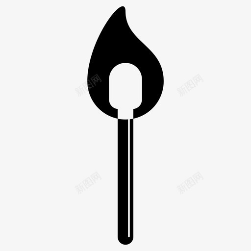 火柴火光svg_新图网 https://ixintu.com 火柴 火把