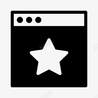 收藏夹应用程序星形窗口图标
