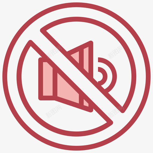 没有声音信号和禁令18红色svg_新图网 https://ixintu.com 没有 声音 信号 禁令 红色