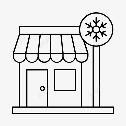 冬季商店圣诞节圣诞老人svg_新图网 https://ixintu.com 冬季 商店 圣诞节 圣诞老人 雪花