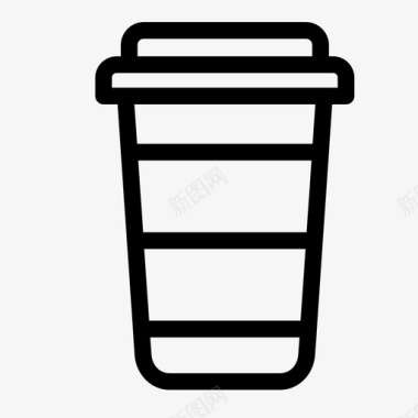 咖啡杯休息冲泡图标