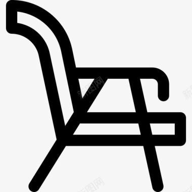 扶手椅退休之家7直线型图标