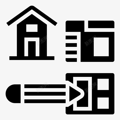 蓝图建筑101雕文svg_新图网 https://ixintu.com 蓝图 建筑 雕文