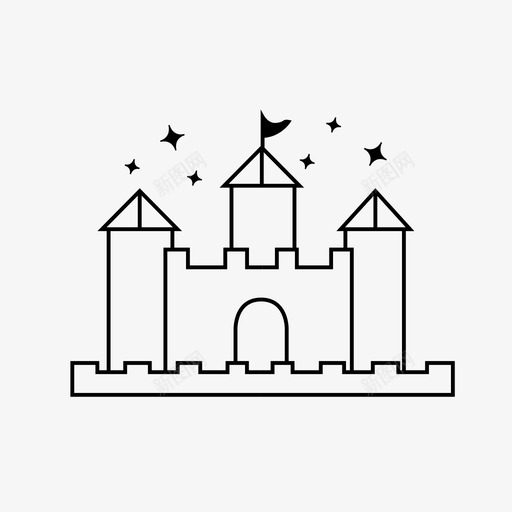 城堡王国宫殿svg_新图网 https://ixintu.com 城堡 王国 宫殿 幻想 系列