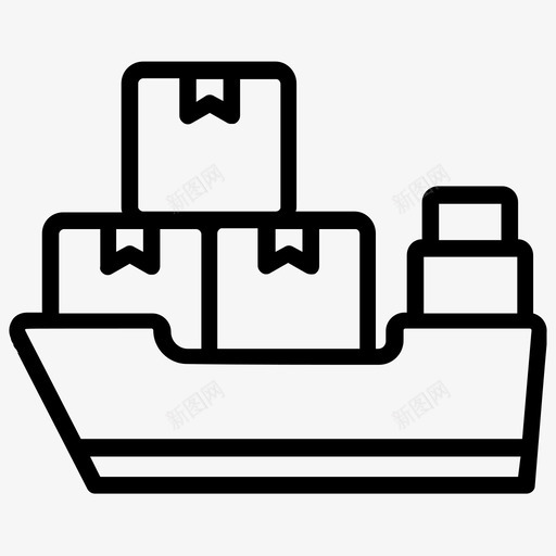 海运货船寄售交货svg_新图网 https://ixintu.com 海运 交货 货船 寄售 整套 装运 履行 矢量 矢量图 图标