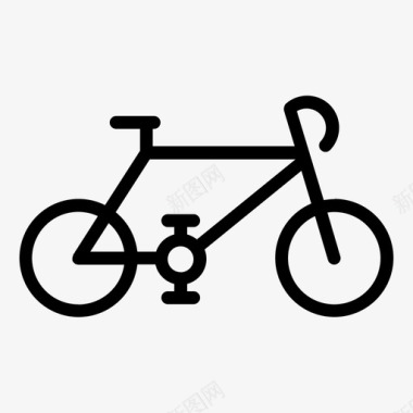 交通工具自行车运输线路图标