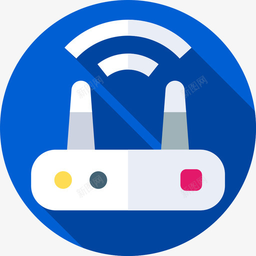 Wifi路由器在家办公42扁平svg_新图网 https://ixintu.com Wifi 路由器 在家 办公 扁平