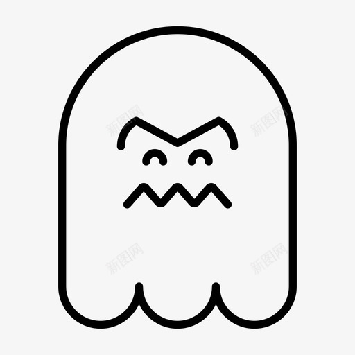 幽灵表情紧张svg_新图网 https://ixintu.com 幽灵 表情 紧张 1行