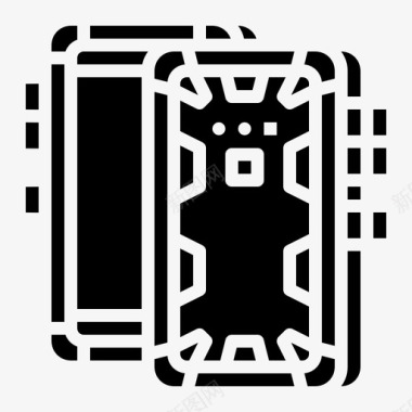 智能手机壳保护套小工具实心d图标