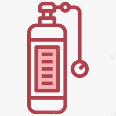 氧气医疗用品20红色图标
