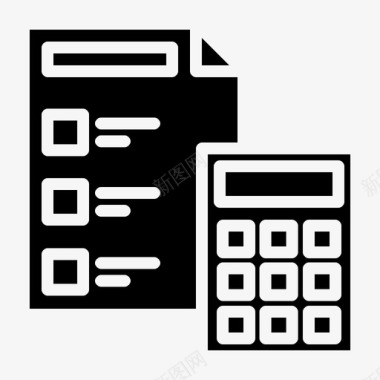 税务计算器商务顾问字形图标