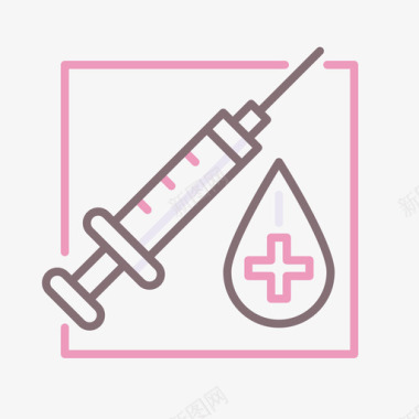 注射疫苗和疫苗接种1线性颜色图标