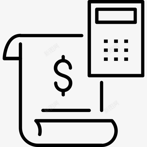 计算器预算费用svg_新图网 https://ixintu.com 计算器 预算 费用 财务 收入 会计