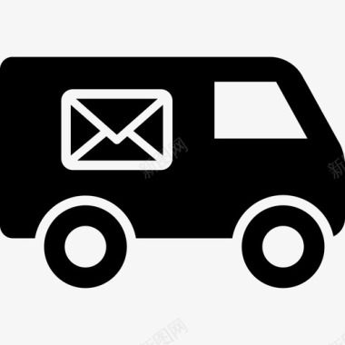 邮件递送邮政服务卡车图标