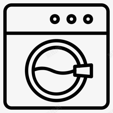 洗衣机装饰烘干机图标