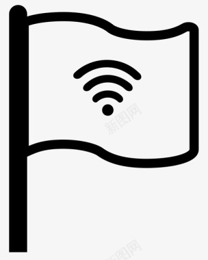 wifi标志横幅颜色图标