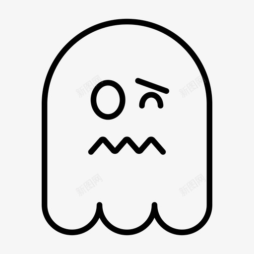 幽灵表情紧张svg_新图网 https://ixintu.com 幽灵 表情 紧张 1行