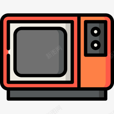 旧电视通讯225线状彩色图标