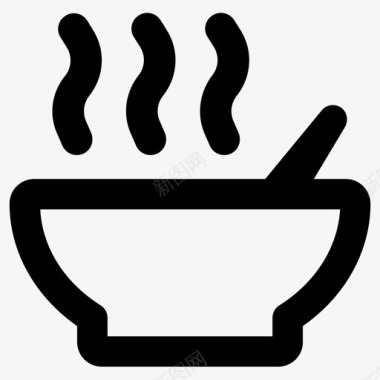 碗菜肴热饭图标