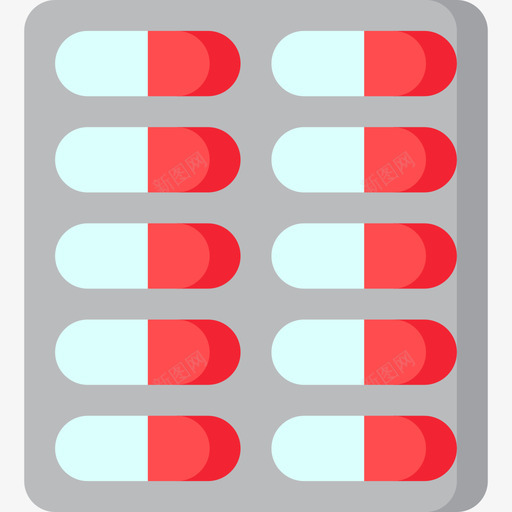 胶囊药物1扁平svg_新图网 https://ixintu.com 胶囊 药物 扁平