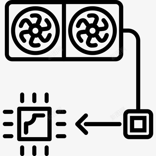 cpu水冷风扇硬件svg_新图网 https://ixintu.com cpu 水冷 风扇 硬件 电脑 升级