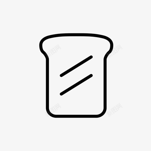 吐司面包早餐svg_新图网 https://ixintu.com 吐司 面包 早餐 黄油 三明治 切片