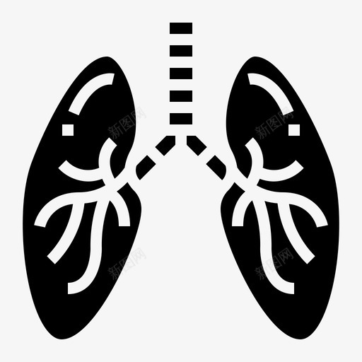 肺呼吸医疗svg_新图网 https://ixintu.com 器官 呼吸 医疗 人体 实体 实体图 图标