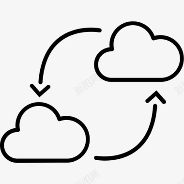 数据交换云服务图标