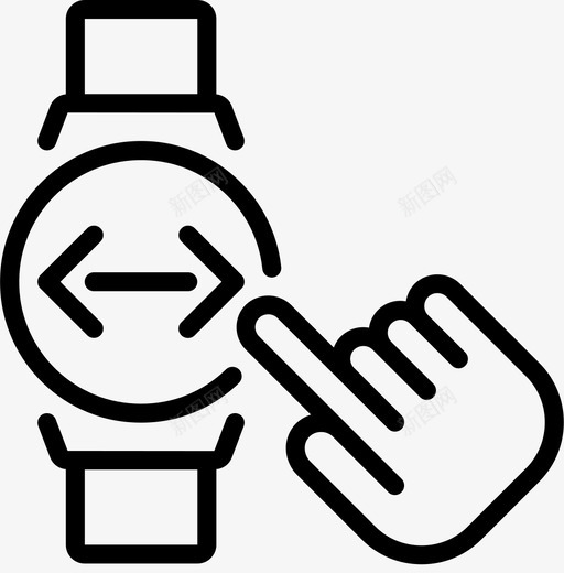 触摸屏可穿戴tech1线性svg_新图网 https://ixintu.com 触摸屏 可穿 穿戴 tech 线性