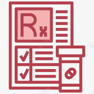 Rx医疗用品20红色图标