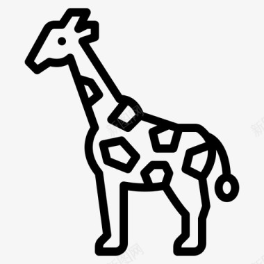 长颈鹿44号动物轮廓图标