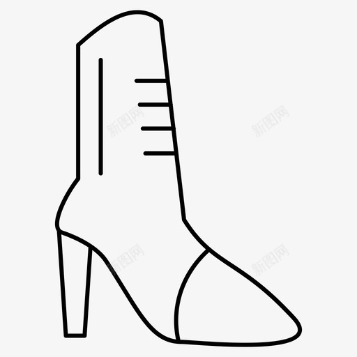 鞋靴子化妆品svg_新图网 https://ixintu.com 靴子 化妆品 凉鞋 时尚 细线 线条 套装