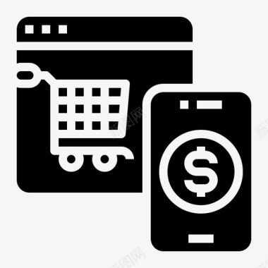 在线支付购物和电子商务22填充图标