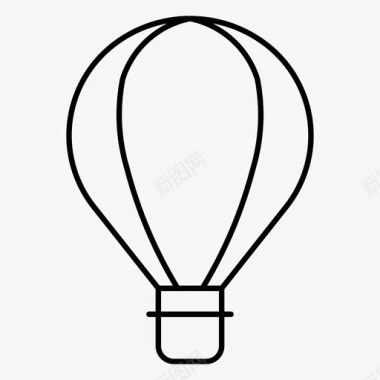 热气球火气球飞行图标