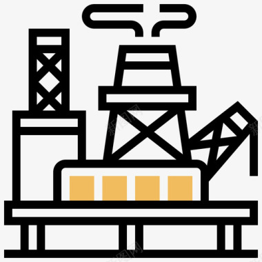 钻机石油工业23黄影图标