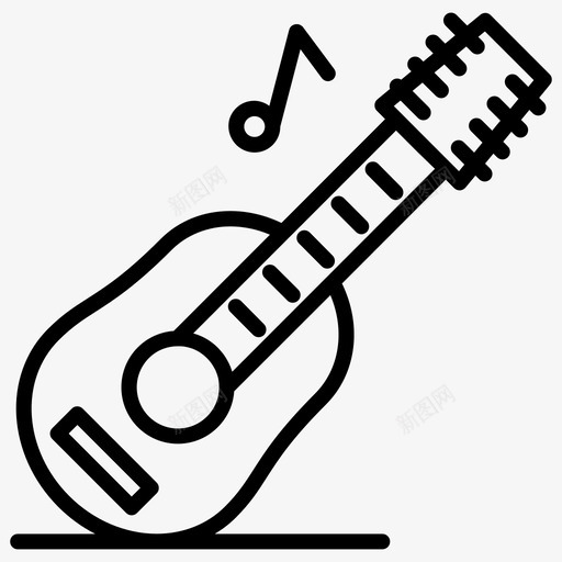 吉他乐器音乐svg_新图网 https://ixintu.com 音乐 吉他 乐器 常规 线组