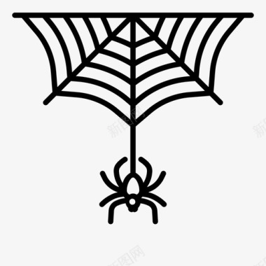 蜘蛛和网蜘蛛网万圣节图标