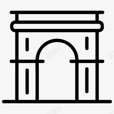 拱门建筑地产图标