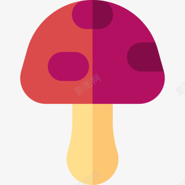 蘑菇过敏42扁平图标
