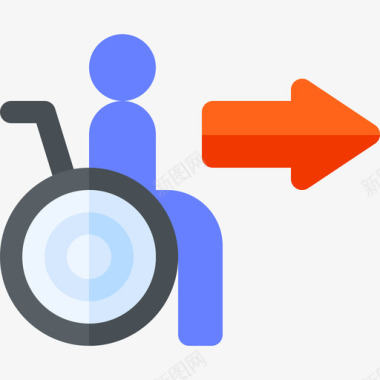 轮椅残疾人援助18平板图标