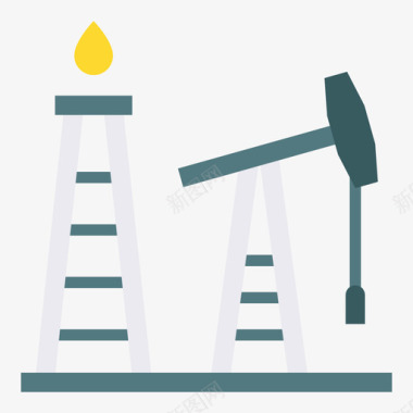 矿山石油工业18平坦图标